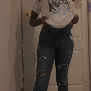 Hollister Mid-Rise ripped jeans